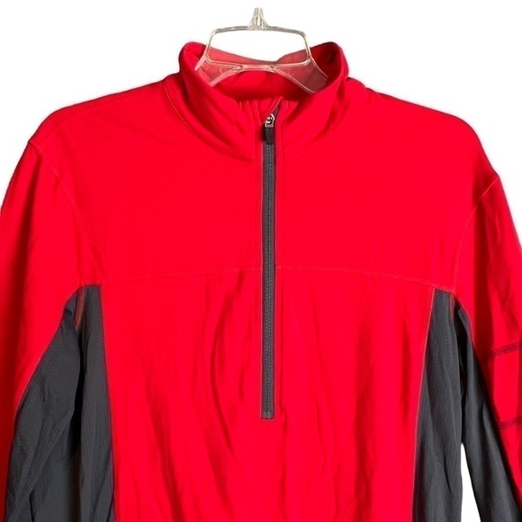 Lululemon Mens Running Athletic Longsleeve Top Jacket Large Red & Black - Picture 3 of 11